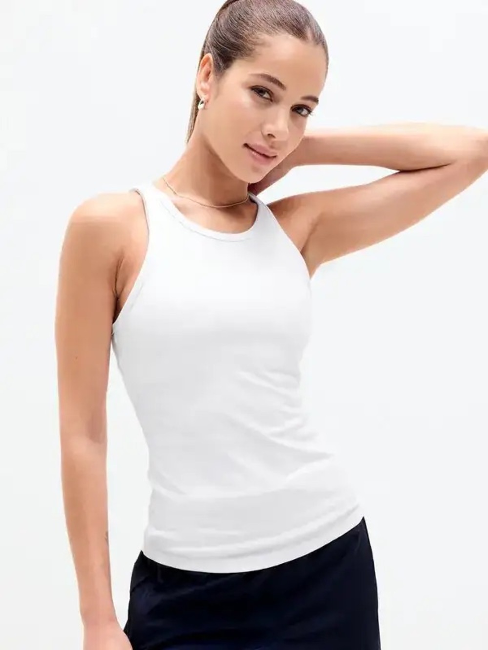 Athleta White Ribbed tank - Picture 5 of 5